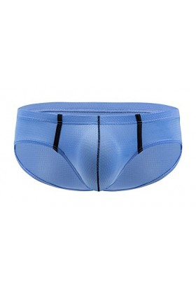 Générique Boxer en Maille Respirant pour Hommes Taille Basse Convexe en U léger séchage Rapide Bikini Boxer Sexy Bleu,XXL 