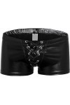 Générique Hommes Sexy PU Brevet Cuir sous - vêtements Imitation Cuir sous - vêtements Sexy Boxer Shorts Night Club vêtements 