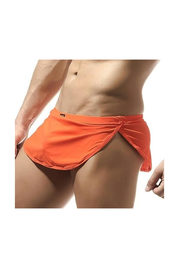 DHaey Boxer Fendu sur Le côté avec Pochette pour Hommes, Lingerie Gay, sous-vêtements Sexy pour Segmentation du pénis, sous-v