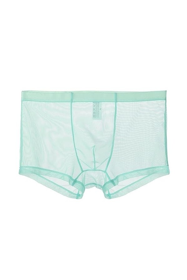 DHaey Boxers Transparents pour Hommes Renflement Soie Glacée Voir à Travers Une Pièce sous-vêtements Sexy pour Hommes sous-vê