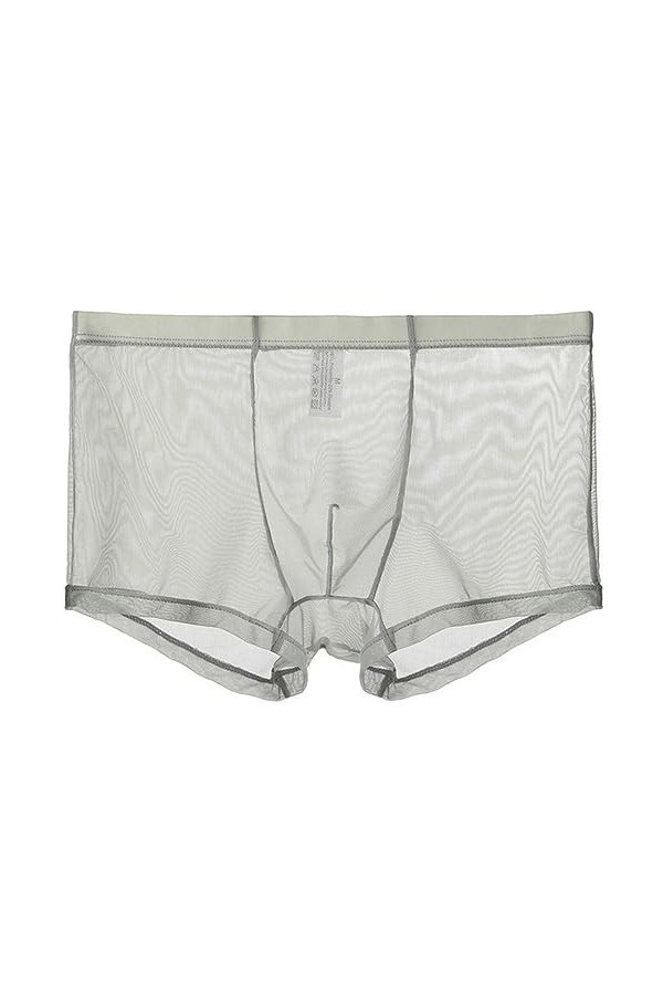DHaey Boxers Transparents pour Hommes Renflement Soie Glacée Voir à Travers Une Pièce sous-vêtements Sexy pour Hommes sous-vê