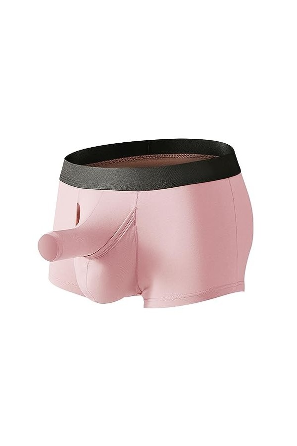 DHaey Hommes Boxers sous-Vêtements Sexy Longue Pochette pour Pénis Boxershorts Caleçons Mâle Hombre Éléphant Renflement Culot