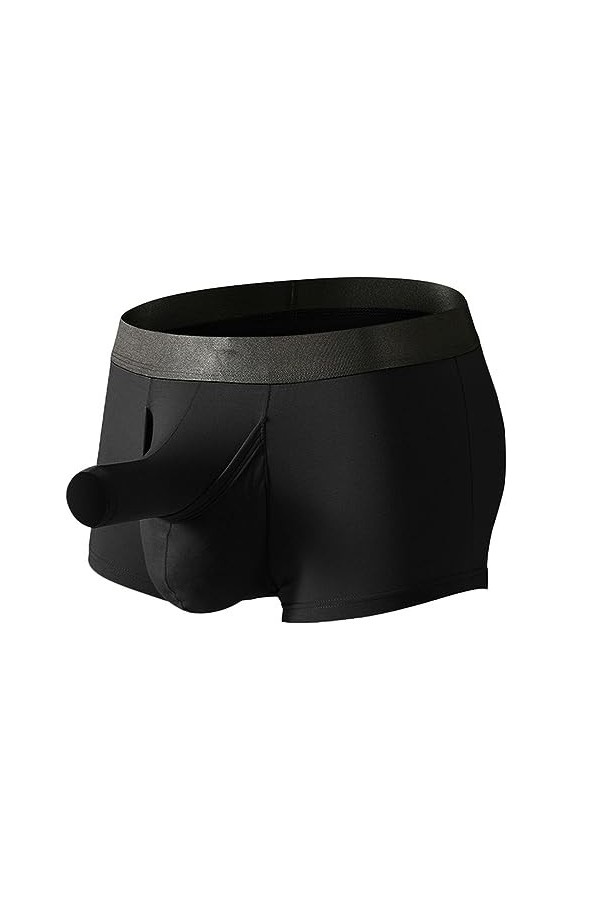 DHaey Hommes Boxers sous-Vêtements Sexy Longue Pochette pour Pénis Boxershorts Caleçons Mâle Hombre Éléphant Renflement Culot