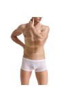 WEITING Sexy Hommes sous-Vêtements Glace Soie Mini Boxer Shorts Culotte Ultra Mince Transparente Voir à Travers Les sous-Vête
