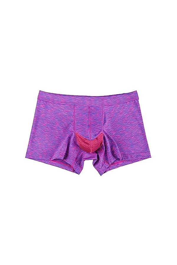 Générique String Homme Sexy Hot Dentelle Slips Boxer Boxers pour Hommes High Slit Respirant Mesh Boxers Large Size Striped Co