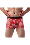 liaddkv Boxer en dentelle pour homme - Couleur unie - Respirant - Sexy - Taille basse - Sous-vêtements sportifs - Pour homme,