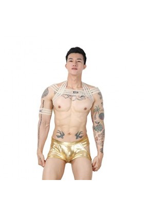 SDGTMJSY Vêtements Sissy pour Hommes Hommes Montrent De Grandes Sangles De Poitrine Hautes Épaules Musclées Élastiques Gay Bo