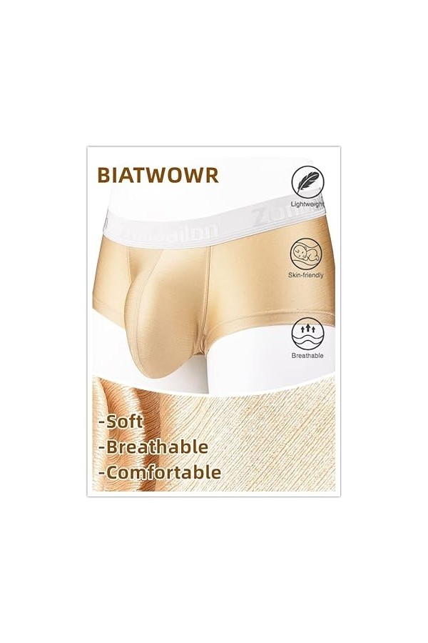 BIATWOWR Short rétro sexy pour homme - Sous-vêtements - Pour homme - Taille M L XL XXL - 3XL, 3 paquet:multi c, XL