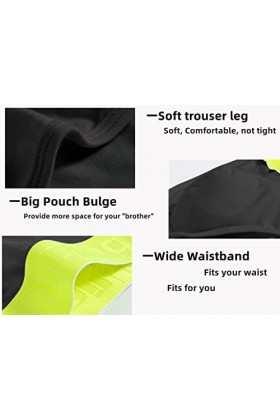 BIATWOWR Culottes sexy pour homme - Sous-vêtements - Grande poche - Manches basses - Respirantes - Élastique large - Pas de f