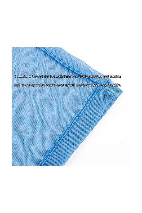 Boxer sexy en maille transparente pour homme - Stretch et respirant, 1 pièce - Bleu, L