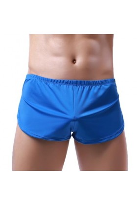 Générique Boxer Sexy Fendu sur Le côté pour Hommes sous-vêtements Confortables caleçons Doux et Respirants Bleu,3XL 