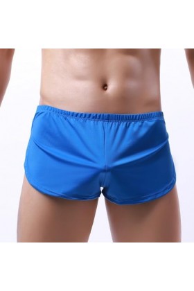 Générique Boxer Sexy Fendu sur Le côté pour Hommes sous-vêtements Confortables caleçons Doux et Respirants Bleu,3XL 
