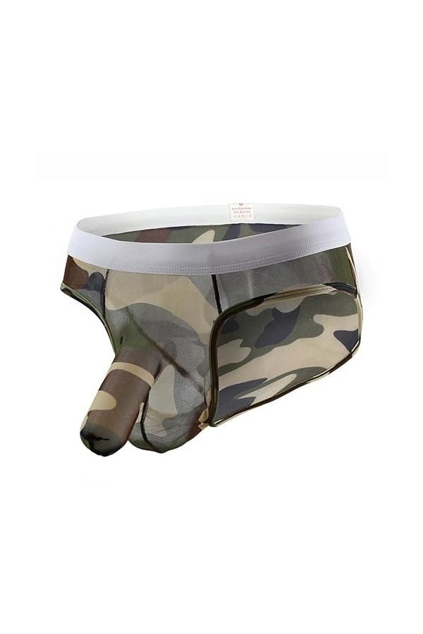 Générique sous-vêtements Sexy en Maille translucide Respirant et Confortable pour Hommes séparation du Pistolet Nez déléphan