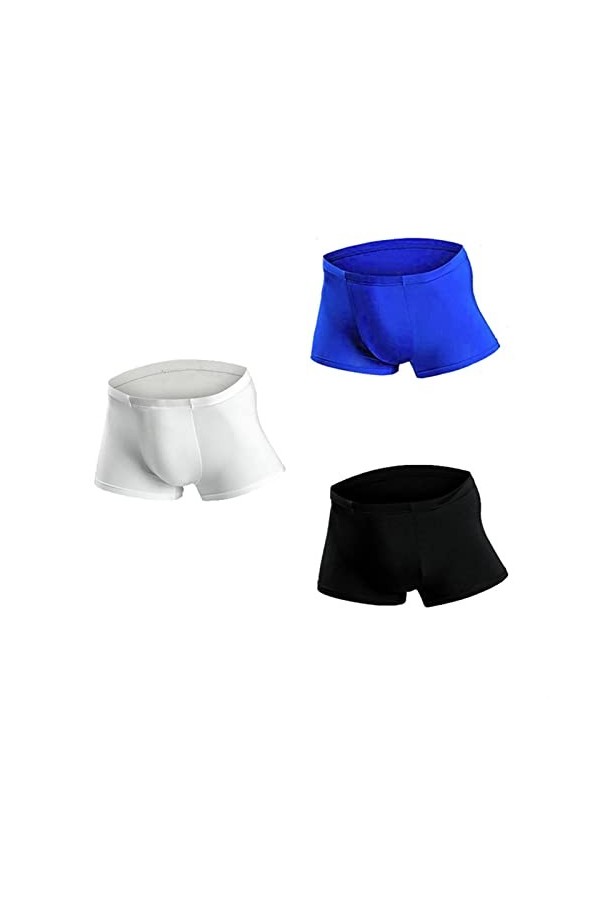 Hommes sous-vêtements de sous-vêtements de glace en soie boxer sans couture shorts de boxer u convex soft 3d sexy samis mascu
