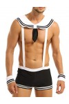 Alvivi Sexy-Homme Sissy-String De Sailor Boxer Sexy Cosplay Marine Uniforme Costume Tenues Lingerie Érotique Vêtement De Nuit