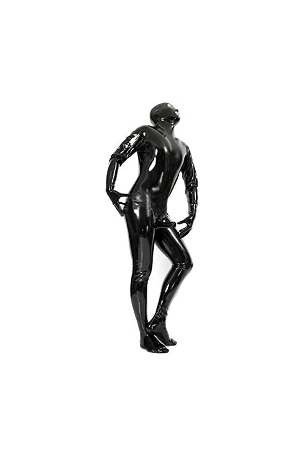 HASUNY Homme Sexys Sexy Cuir Jumpsuit Lingerie Costume Vêtements érotiques Catsuit PVC Body Combinaison pour lécran Clubwea