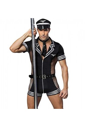 Uniforme De Police Pour Hommes Sexy Tempt Bar Pour Hommes Nightclub Costumes De Jeu De Rôle Sous-vêtements Sexy Avec Ceinture