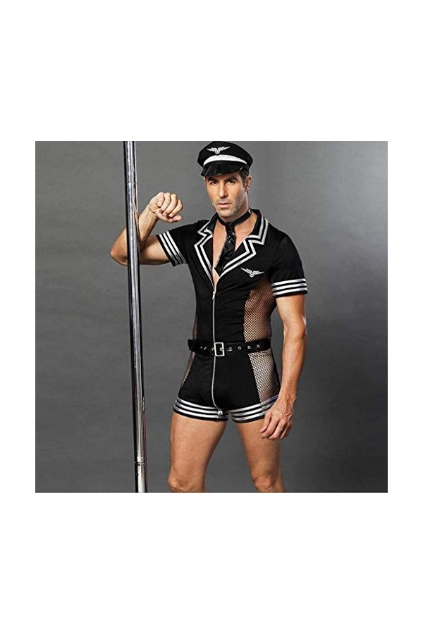 Uniforme De Police Pour Hommes Sexy Tempt Bar Pour Hommes Nightclub Costumes De Jeu De Rôle Sous-vêtements Sexy Avec Ceinture