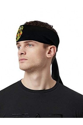 thecostumebase Cobra Kai Headband Head Band Karate Kid Foulard Noir