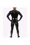 Catsuit en Cuir Verni Brillant pour Hommes Complet du Corps Hommes Conception Sexy Latex Serré Combinaison À Glissière Vêteme
