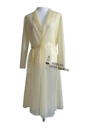 Manteaux imperméables à col rabattu en caoutchouc Latex transparent, Trench Sexy avec ceinture, veste longue, costume, mantea