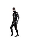 Masque de Bain Brillant pour Hommes Combinaison Sexy de Type Justaucorps pour le Corps Entier Cuir de Pu Stretch Skinny Party