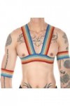 OLIns Homme Harnais Épaule Licou Cou Corps élastique Bandage Clubwear Costume Color:Iridescent,Size:One Size 