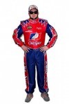 OEM CAL Naughton Jr Nascar Jumpsuit + Cap Costume Talladega Nights M , mix