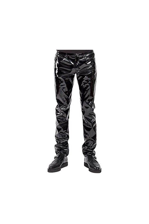 Maeau Body pour homme 1 pièce effet mouillé Combinaison intégrale Combinaison en cuir Mesh Patchwork Combinaisons Clubwear, n