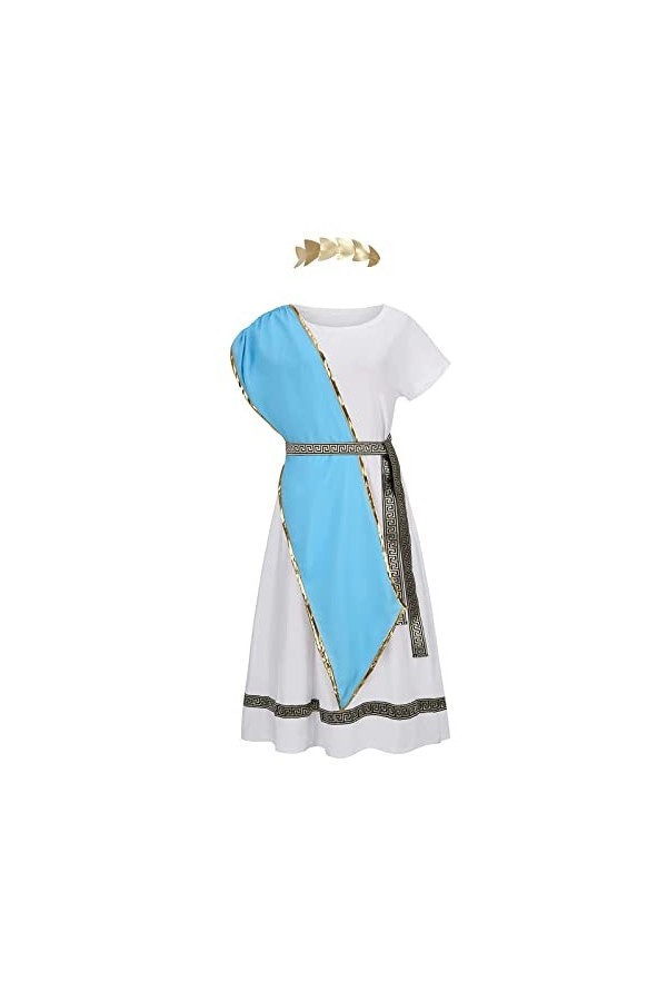 maxToonrain Costume romain unisexe Toga pour adulte - Ensemble tunique avec accessoires de déesse grecque - César - Costume d