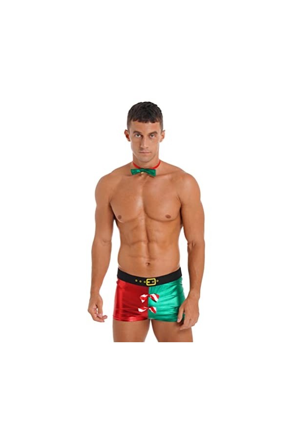 inhzoy Homme Ensemble Lingerie Déguisement Waiter Tuxedo Erotique Policier Costume Serveur Sexy Briefs Sous-vêtement Boxer Co