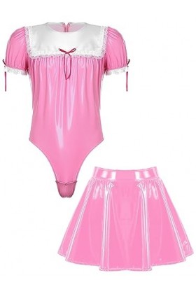 Agoky Déguisement Soubrette Sexy Homme Body String Costume Sexy Serveur Maid Sissy Bodysuit En Similicuir Wetlook Lingerie Co