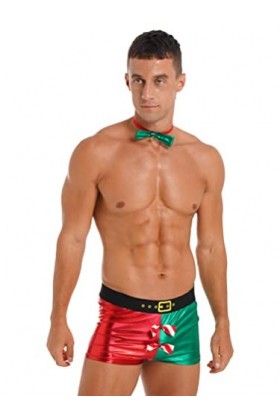 inhzoy Homme Ensemble Lingerie Déguisement Waiter Tuxedo Erotique Policier Costume Serveur Sexy Briefs Sous-vêtement Boxer Co