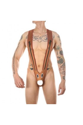 UIWFJEH Culotte Sissy Hommes De Noël Sexy Body Sac À Dos Une Pièce sous-Vêtements Vacances Nouvel an Rave Party Costume Body,