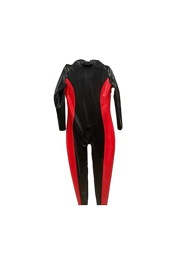 IDOBLO Combinaison En Latex Costume Rouge Et Noir Costume En Caoutchouc Costume Sexy Cosplay Body 0.4mm-Homme Noir,Femelle No