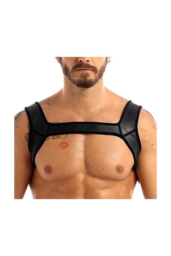 CHUNNUAN Harnais larges en néoprène pour homme - Protection des muscles - Pour jeux de rôle - Pour cosplay, fête costumée - R