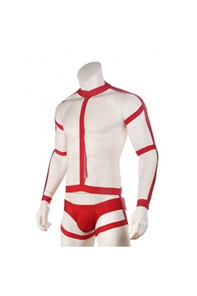 MENGQING Ensemble de sous-vêtements sexy avec harnais de poitrine et sangle dépaule élastique pour costume de scène, vêtemen