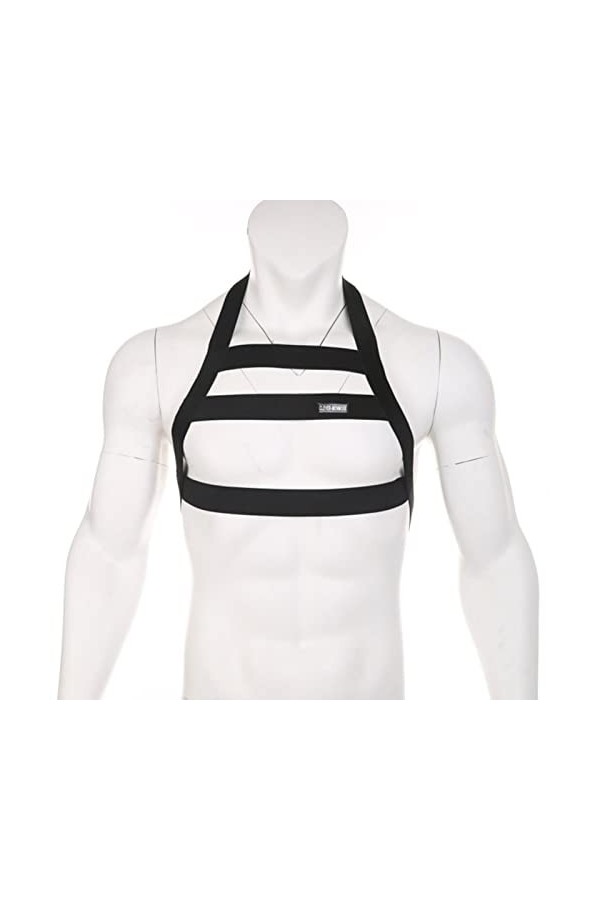 CHOUBAGUAI Lingerie Harnais pour homme avec bretelles pour homme Costume sexy Dos nu Vêtements - Blanc, Taille unique