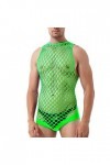 SARGE Mari Lingerie Hommes résille Body évider sous-vêtements Gars Homme fête Tenue de Club Homme sans Manches Pansement Comb