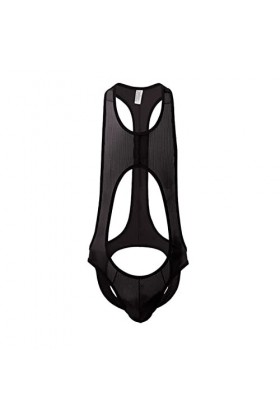 MIYUE Homme String Body Dentelle Transparent Bodysuit Sexy Combinaison sans Manches Bretelles sous-vêtement Sexy Lingerie Tho