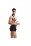 OLIns Homme Bodysuit Debardeur Combinaison Body String Penis Bulge Pouch Sexy Tempt Bar Pour Color:Black,Size:XL 