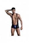 OLIns Body Bikini Homme Nightclub Costumes De Jeu De Rôle Color:Black,Size:One Size