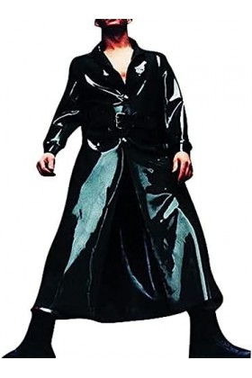 Latex Naturel Pur 100% Caoutchouc Hommes Noir Manches Longues Beau Costume-noir,Noir,XL