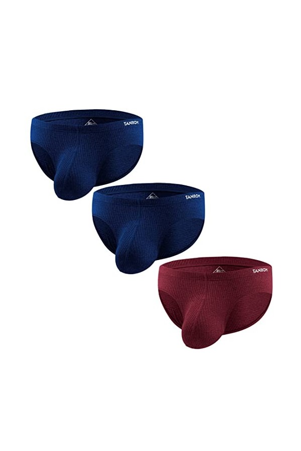 ZUOLAIYIN Sous-vêtements sexy pour homme - En soie glacée - Taille basse, Lot de 2 - Noir/vert, XL