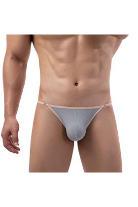 Faringoto Culotte pour homme - Slip latéral amovible - Culotte de bikini pour homme - Confortable et sexy, rose, XL