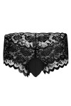 Hommes Sexy Lingerie Dentelle G-String Sissy sous-vêtement Tanga Thongs Bikini Slip avec Jarretière Briefs Boxers Culottes Re
