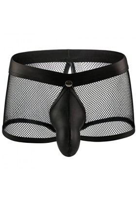 Yorggvel Sous-vêtements pour homme sexy en maille ouverte - Slip érotique ouvert - Slip en maille creuse - Pour homme - Style