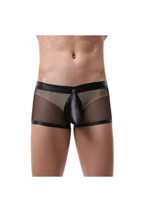 Yorggvel Sous-vêtements pour homme sexy en maille ouverte - Slip érotique ouvert - Slip en maille creuse - Pour homme - Style
