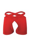Czizitong Hommes Sexy Respirant Mesh Boxer Slips Trunks Underwear Rouge 
