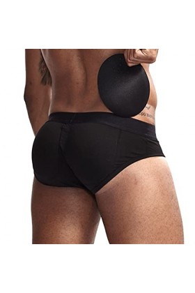 ruguo Sexy Hommes Slips rembourrés améliorant Les Fesses pour Hommes Coussin Amovible de soulève-Fesses et agrandir Les sous-